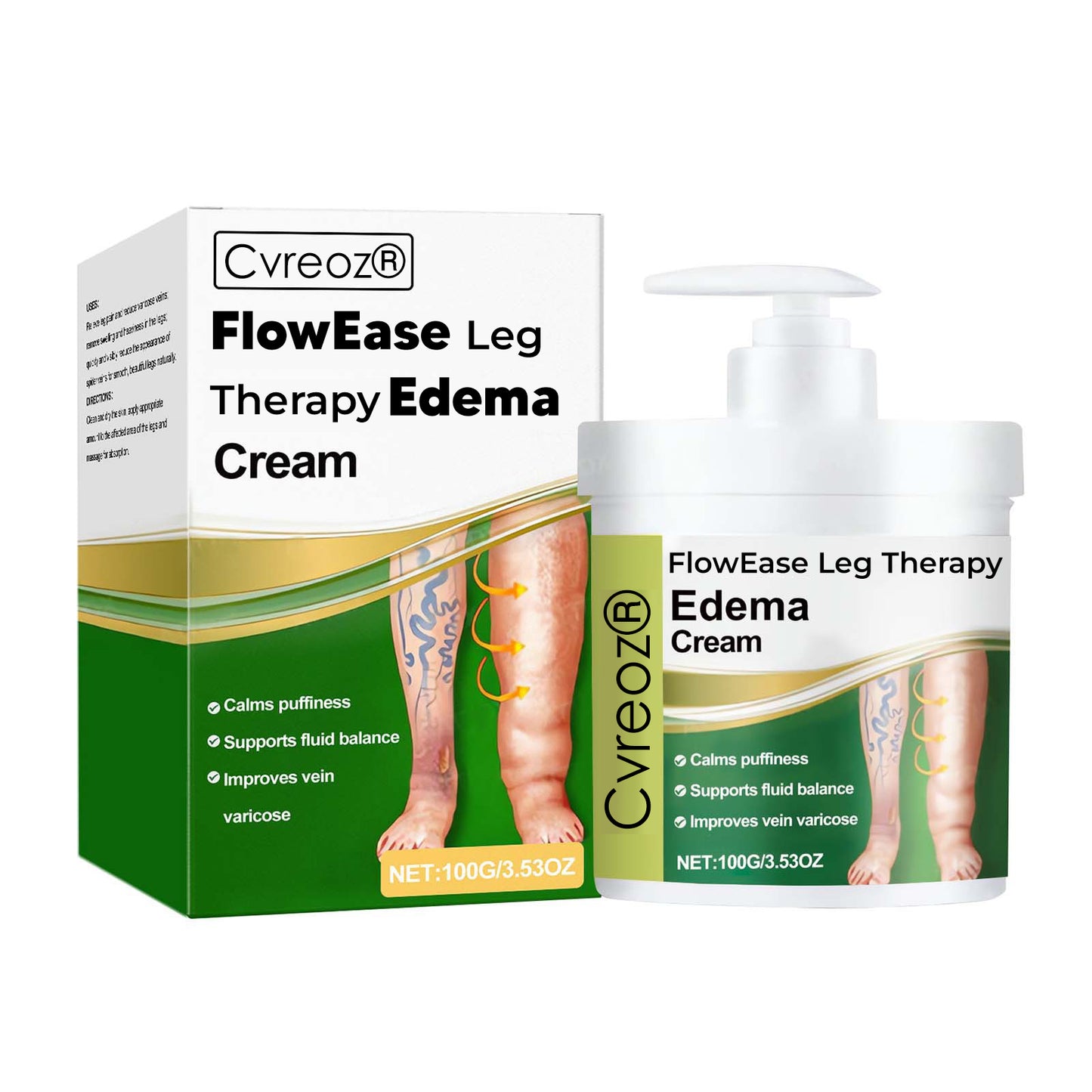 Cvreoz® FlowEase Leg Therapy Edema Cream