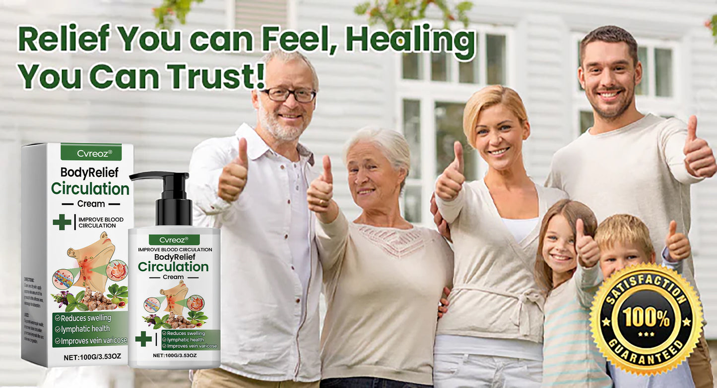 Cvreoz® BodyRelief Circulation Cream — 48-Hour Visible Swelling Relief