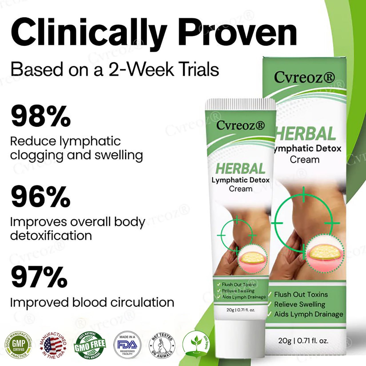 Cvreoz® Herbal Lymphatic Detox Cream
