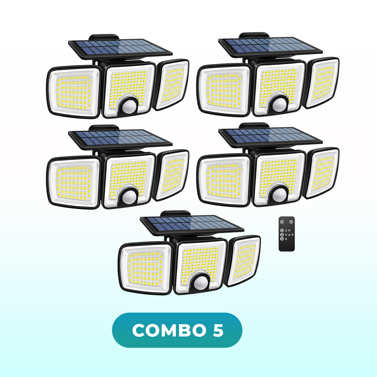 Billhol® Solar Outdoor Light with PIR Motion Sensor & 3 Lighting Modes