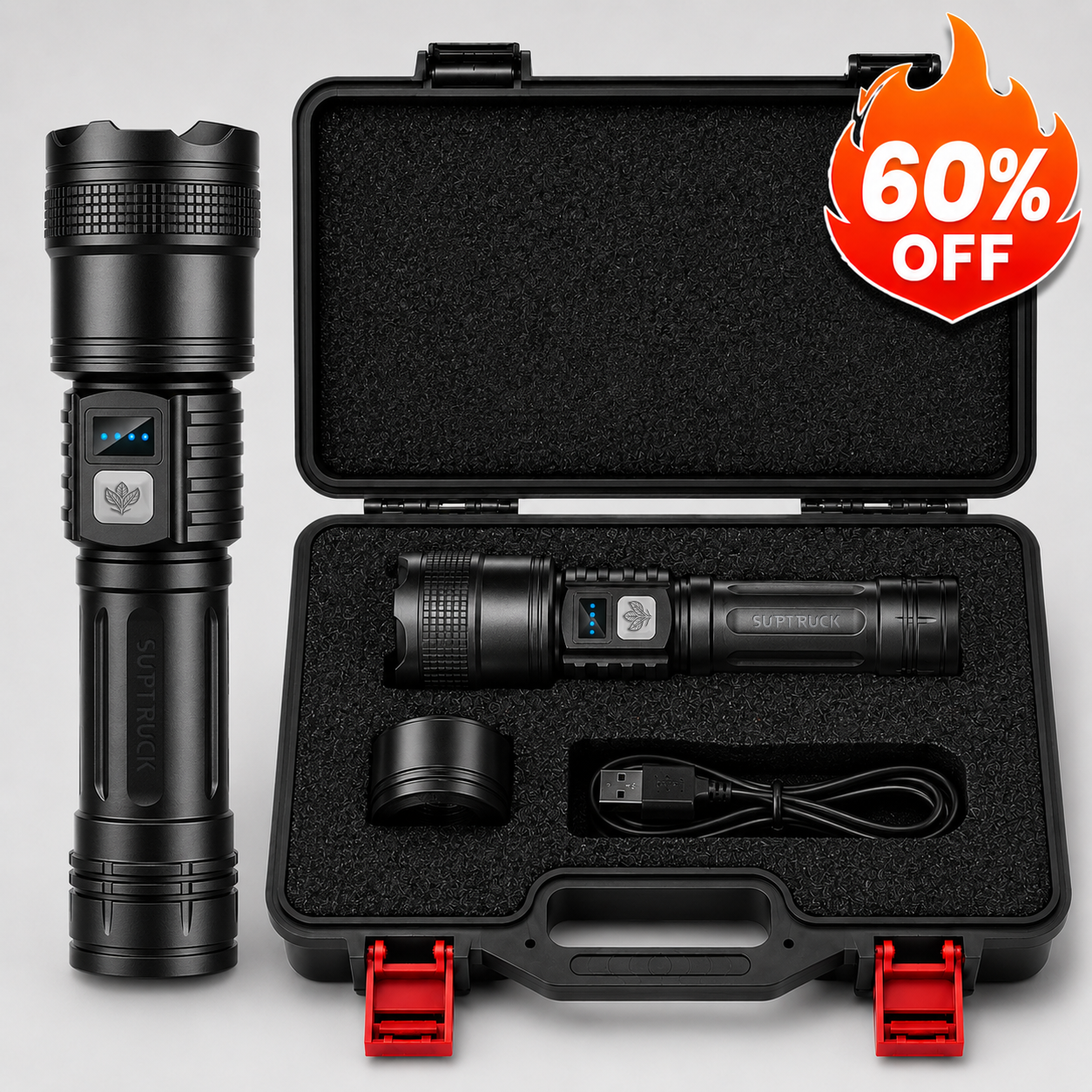 BEST DEAL 70% OFF +🎁Version 2026 Super Bright Ultimate Survival Flashlight|1M+ Sold Worldwide ️🏆80X Brighter Beam|70-Hour Battery |Military-Grade CREE LED