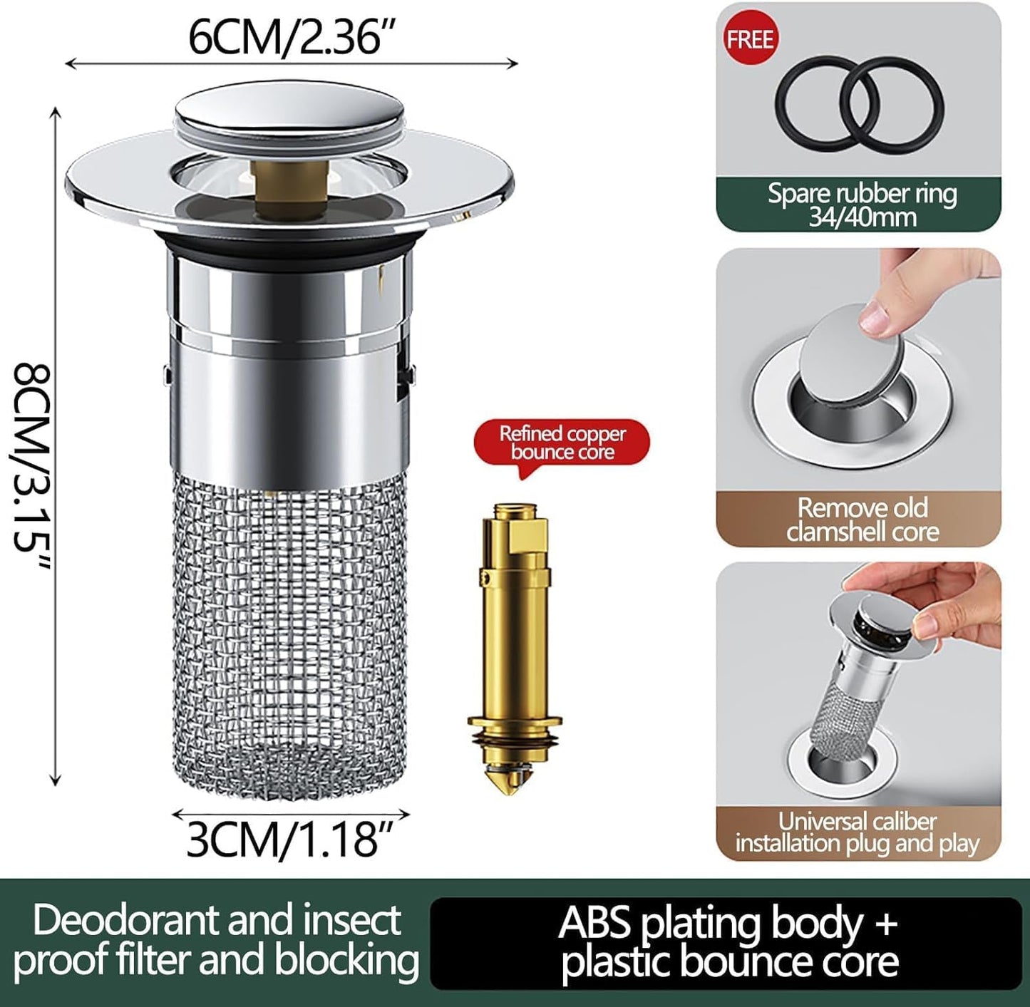 🔥 Flash Deal: 60% OFF + FREESHIPPING🔥 TLOPA® Stainless Steel Floor Drain Filter