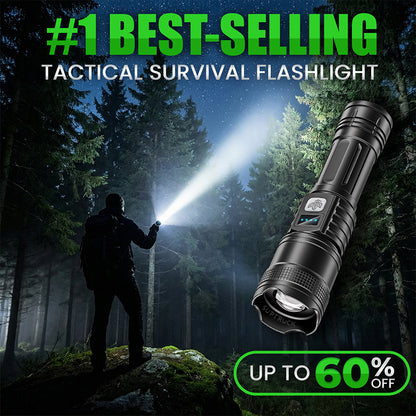 BEST DEAL 70% OFF +🎁Version 2026 Super Bright Ultimate Survival Flashlight|1M+ Sold Worldwide ️🏆80X Brighter Beam|70-Hour Battery |Military-Grade CREE LED