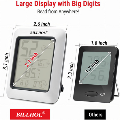 🌞 Billhol® Digital Hygrometer Indoor Thermometer