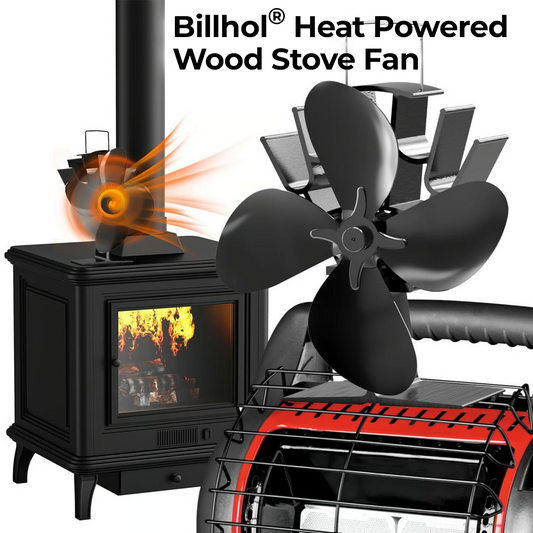 Billhol® Heat Powered Wood Stove Fan