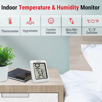 🌞 Billhol® Digital Hygrometer Indoor Thermometer