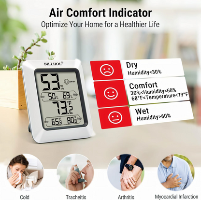 🌞 Billhol® Digital Hygrometer Indoor Thermometer