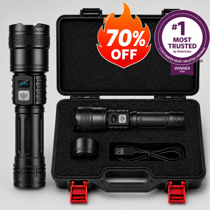 BEST DEAL 70% OFF +🎁Version 2026 Super Bright Ultimate Survival Flashlight|1M+ Sold Worldwide ️🏆80X Brighter Beam|70-Hour Battery |Military-Grade CREE LED